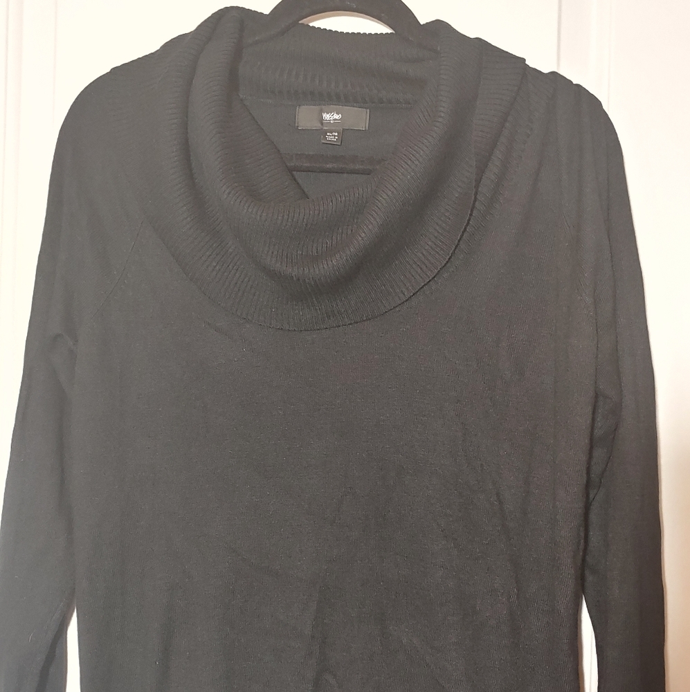 Black Cowl Neck Sweater